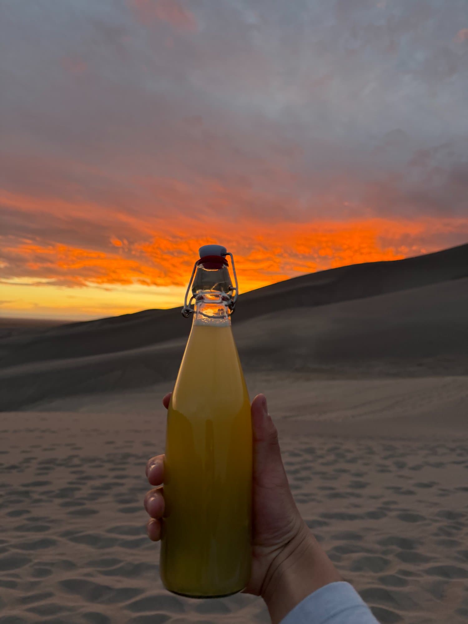 Tropical Takeoff at Great Sand Dunes sunset