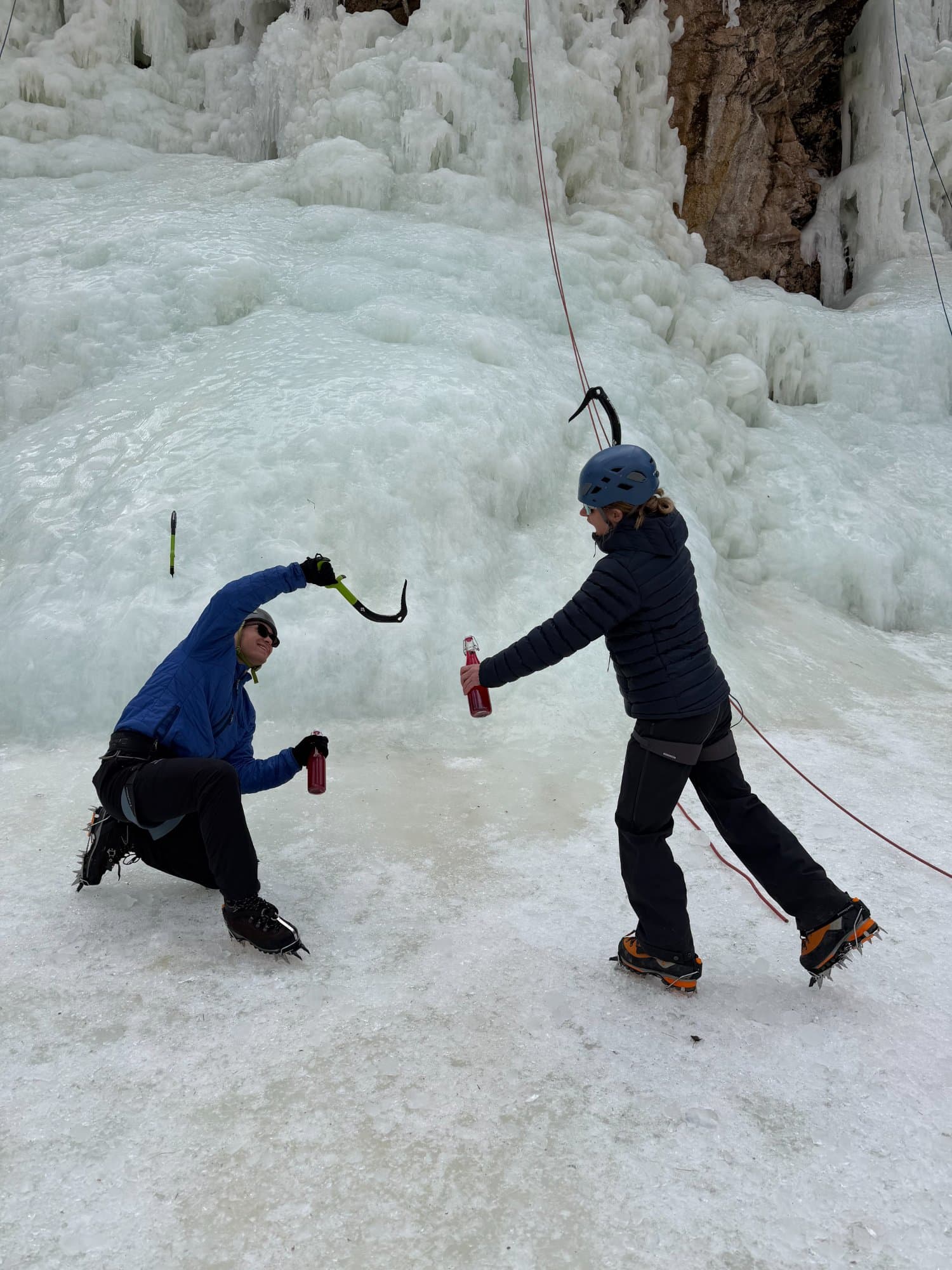 Ice climbing with Nebula Mist
